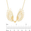 Thumbnail Image 1 of Made in Italy Diamond-Cut Ball with Wings Necklace in 10K Gold - 19"