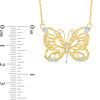 Made in Italy Diamond-Cut Butterfly Necklace in 10K Two-Tone Gold - 19"
