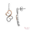 Thumbnail Image 2 of Open Hearts by Jane Seymour™ 0.04 CT. T.W. Diamond Half and Half Drop Earrings in Sterling Silver and 10K Rose Gold