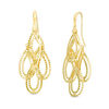 Made in Italy Diamond-Cut Oval Chandelier Drop Earrings in 10K Gold