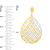 Made in Italy Diamond-Cut Lattice Teardrop Earrings in 10K Two-Tone Gold