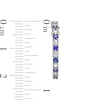 Thumbnail Image 2 of Alternating Lab-Created Blue and White Sapphire Hoop Earrings in Sterling Silver