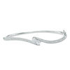 Thumbnail Image 1 of Ever Us™ 0.50 CT. T.W. Two-Stone Diamond Bypass Bangle in 14K White Gold