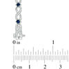 Thumbnail Image 3 of Vera Wang Love Collection 0.58 CT. T.W. Diamond and Blue Sapphire Infinity Bracelet in Sterling Silver - 7.5"