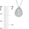 0.45 CT. T.W. Pear-Shaped Multi-Diamond Frame Pendant in 10K White Gold