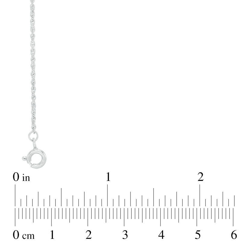Diamond Accent Three Stone Multi-Strand Necklace in Sterling Silver - 22"