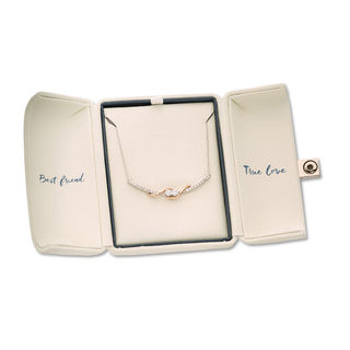 Ever Us™ 1.00 CT. T.W. Two-Stone Diamond Swirl Necklace in 14K Two-Tone Gold - 17"