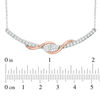 Ever Us™ 1.00 CT. T.W. Two-Stone Diamond Swirl Necklace in 14K Two-Tone Gold - 17"