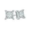 Thumbnail Image 1 of 0.25 CT. T.W. Princess-Cut Diamond Solitaire Stud Earrings in 10K White Gold