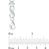 Thumbnail Image 2 of Lab-Created White Sapphire and 0.15 CT. T.W. Diamond Infinity Bracelet in Sterling Silver - 7.25&quot;