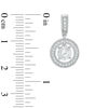 Thumbnail Image 2 of 5.5mm Lab-Created White Sapphire Vintage-Style Frame Drop Earrings in Sterling Silver