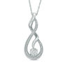 Thumbnail Image 0 of Diamond Accent Twist Pendant in Sterling Silver