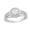 Thumbnail Image 1 of Diamond Accent Frame Split Shank Ring in Sterling Silver