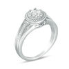 Thumbnail Image 1 of Diamond Accent Frame Split Shank Ring in Sterling Silver