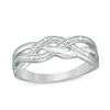 Thumbnail Image 0 of Diamond Accent Braid Ring in Sterling Silver