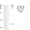Diamond Accent Heart Stud Earrings in Sterling Silver