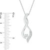 Thumbnail Image 1 of Diamond Accent Twist Flame Pendant in Sterling Silver