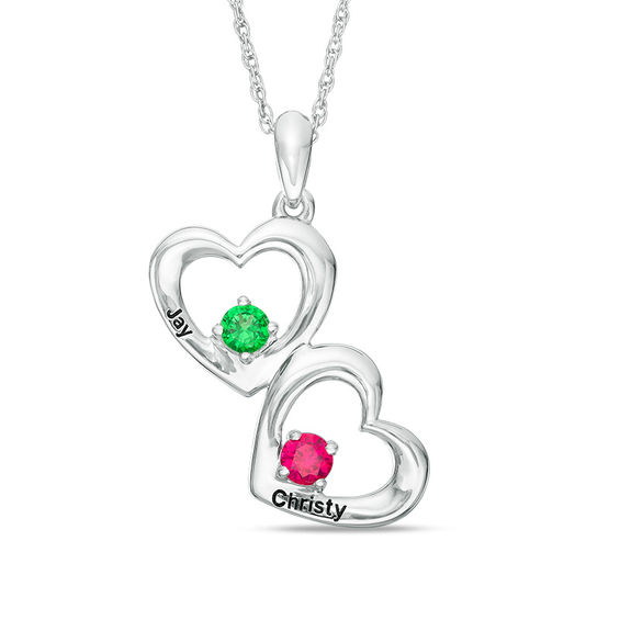 Heart birthstone hotsell pendant