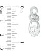 Thumbnail Image 2 of Oval Lab-Created White Sapphire and Diamond Accent Looping Infinity Pendant and Drop Earrings Set in Sterling Silver