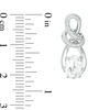 Oval Lab-Created White Sapphire and Diamond Accent Looping Infinity Pendant and Drop Earrings Set in Sterling Silver