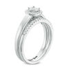 Thumbnail Image 1 of 1/5 CT. T.W. Diamond Cushion Frame Bridal Set in Sterling Silver (1 Line)