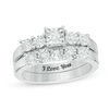 Thumbnail Image 0 of 1/8 CT. T.W. Diamond Five Stone Bridal Set in Sterling Silver (1 Line)