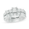 Thumbnail Image 1 of 1/8 CT. T.W. Diamond Five Stone Bridal Set in Sterling Silver (1 Line)