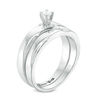 Thumbnail Image 1 of Diamond Accent Slant Bridal Set in Sterling Silver (1 Line)