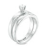 Thumbnail Image 2 of Diamond Accent Slant Bridal Set in Sterling Silver (1 Line)