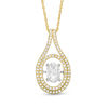 Thumbnail Image 0 of Unstoppable Love™ 0.50 CT. T.W. Composite Diamond Split Oval Frame Pendant in 14K Two-Tone Gold