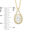 Thumbnail Image 1 of Unstoppable Love™ 0.50 CT. T.W. Composite Diamond Split Oval Frame Pendant in 14K Two-Tone Gold