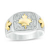Thumbnail Image 0 of Men's 0.30 CT. T.W. Diamond Maple Leaf Ring in 10K Two-Toned Gold