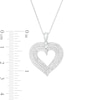 Thumbnail Image 2 of 0.45 CT. T.W. Baguette and Round Diamond Heart Pendant in 10K White Gold