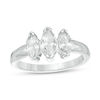 Thumbnail Image 0 of 0.95 CT. T.W. Marquise Diamond Three Stone Engagement Ring in 10K White Gold