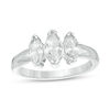 Thumbnail Image 1 of 0.95 CT. T.W. Marquise Diamond Three Stone Engagement Ring in 10K White Gold