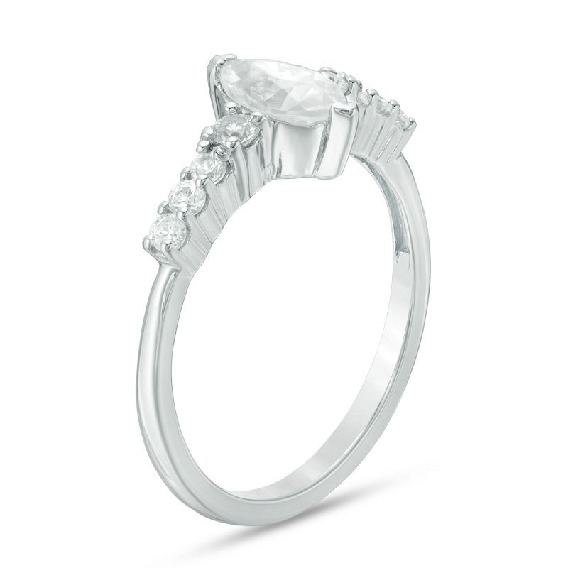 Main Image 2 of 0.70 CT. T.W. Marquise Diamond Engagement Ring in 10K White Gold