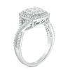 Thumbnail Image 1 of 0.70 CT. T.W. Quad Princess-Cut Diamond Double Frame Twist Engagement Ring in 10K White Gold