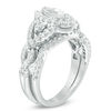 Thumbnail Image 2 of 1.45 CT. T.W. Marquise Diamond Frame Twist Bridal Set in 10K White Gold