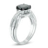 Thumbnail Image 1 of 1.95 CT. T.W. Black and White Diamond Twist Bridal Set in 14K White Gold