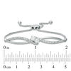 Thumbnail Image 3 of Ever Us™ 0.75 CT. T.W. Two-Stone Diamond Bypass Bolo Bracelet in 14K White Gold - 9.5"