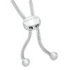 Thumbnail Image 2 of Ever Us™ 0.33 CT. T.W. Two-Stone Diamond Bypass Bolo Bracelet in 14K White Gold - 9.5"