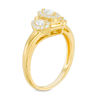 Thumbnail Image 2 of 0.45 CT. T.W. Marquise Diamond Past Present Future® Frame Engagement Ring in 10K Gold
