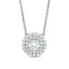 0.38 CT. T.W. Certified Canadian Diamond Double Frame Necklace in 14K White Gold (I/I2)