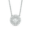 Thumbnail Image 1 of 0.38 CT. T.W. Certified Canadian Diamond Double Frame Necklace in 14K White Gold (I/I2)
