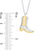 Thumbnail Image 1 of Cowboy Boot Pendant in Sterling Silver and 14K Gold Plate