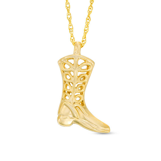 Fancy Boot Pendant in 10K Gold