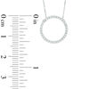Thumbnail Image 2 of 0.16 CT. T.W. Diamond Open Circle Necklace in 10K White Gold - 17"