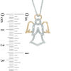 Thumbnail Image 1 of Diamond Accent Angel Pendant in Sterling Silver and 14K Gold