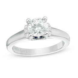 Vera Wang Love Collection 1.09 CT. T.W. Diamond Solitaire Collar Engagement Ring in 14K White Gold