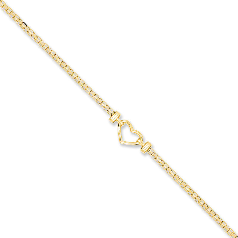 Heart Anklet in 14K Gold - 9.0"|Peoples Jewellers